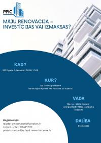 Bezmaksas e-seminārs. Māju renovācija – investīcijas vai izmaksas? 